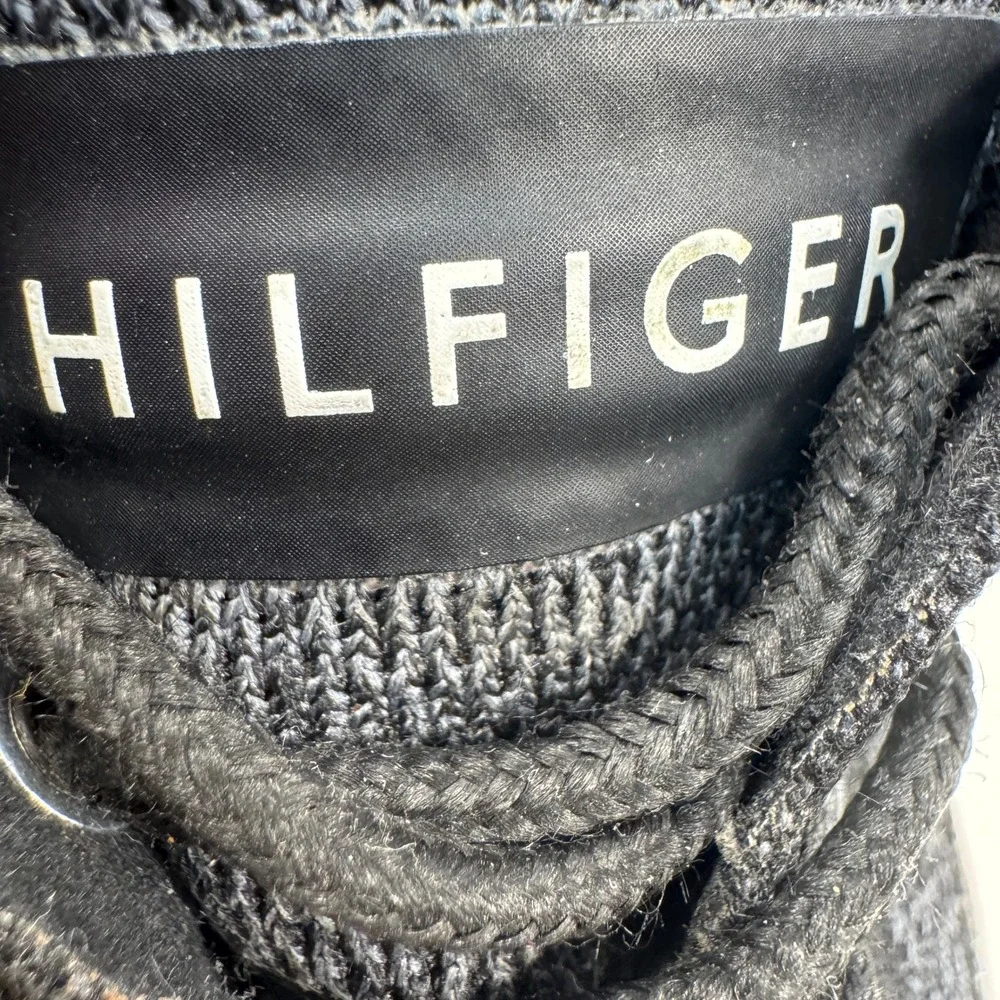 Tommy Hilfiger Men's Knit‎ Sneakers Black Lace-Up Casual Shoes Size 9.5